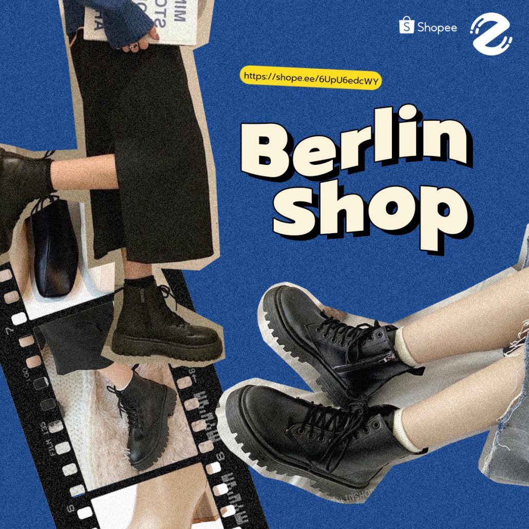รองเท้าบูทสไตล์หวานๆร้าน Berlin Shop 