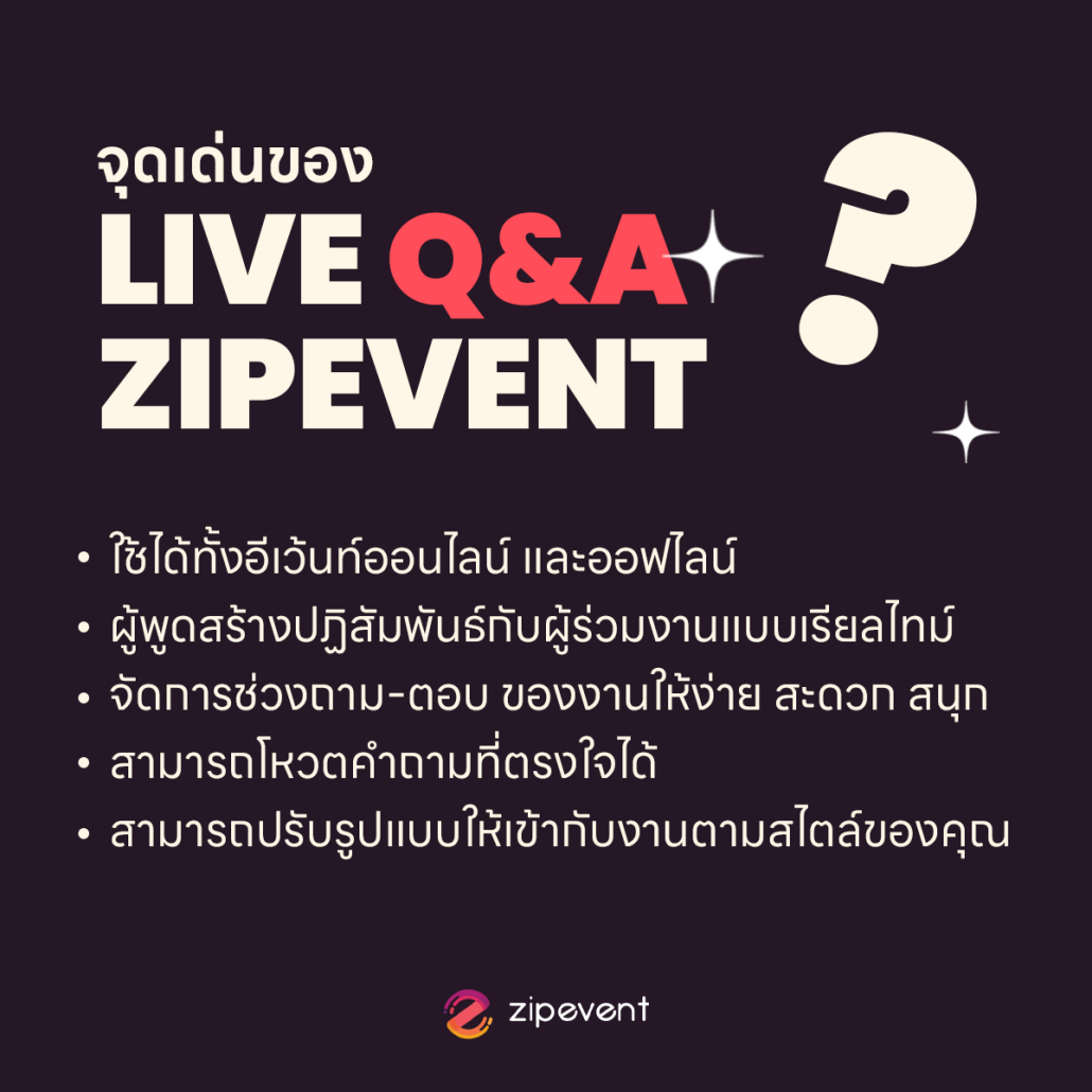 ระบบ Live Q&A Zipevent