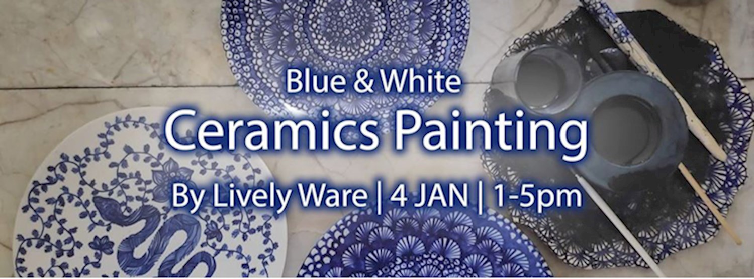 Blue & White Ceramics Painting Zipevent
