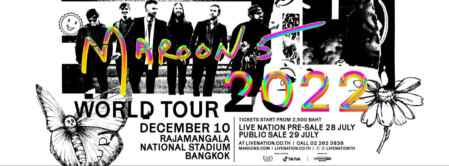 MAROON 5 WORLD TOUR 2022 | Zipevent - Inspiration Everywhere