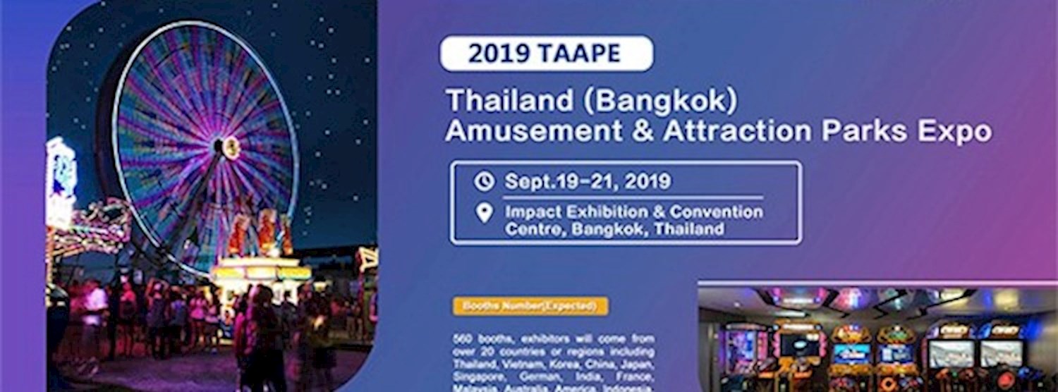 Thailand (Bangkok) Amusement & Attraction Parks Expo 2019 Zipevent