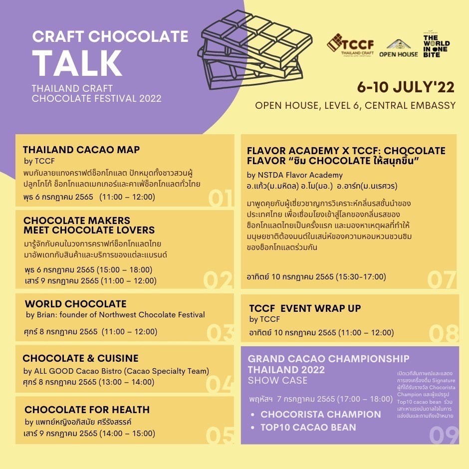 THAILAND CRAFT CHOCOLATE FESTIVAL 2022 Zipevent Inspiration Everywhere